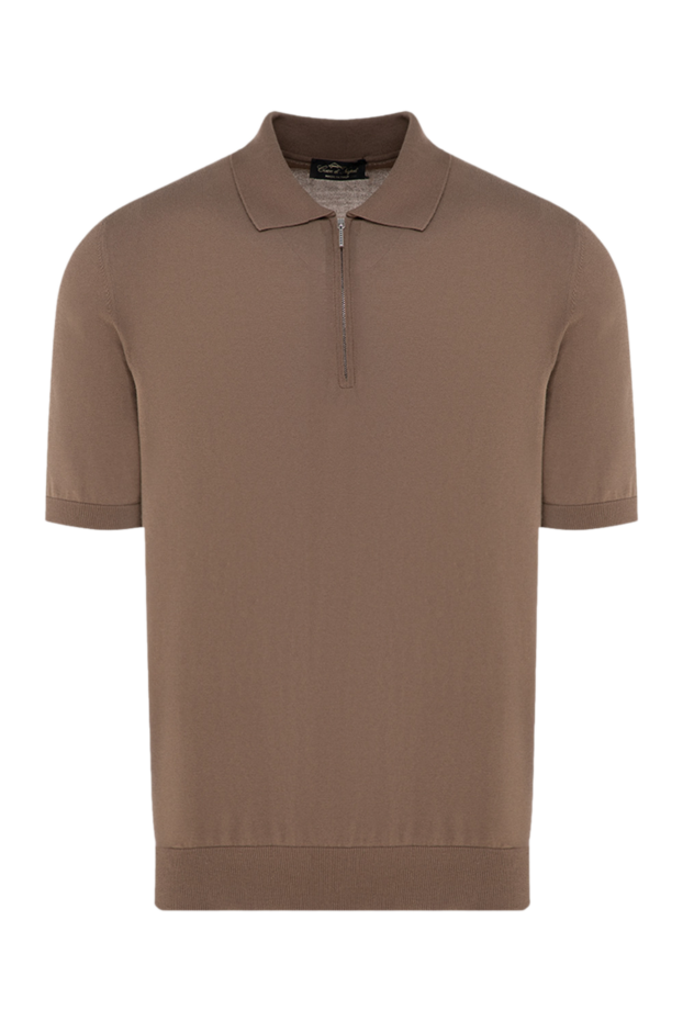 Cesare di Napoli man men's brown cotton polo buy with prices and photos 176895 - photo 1