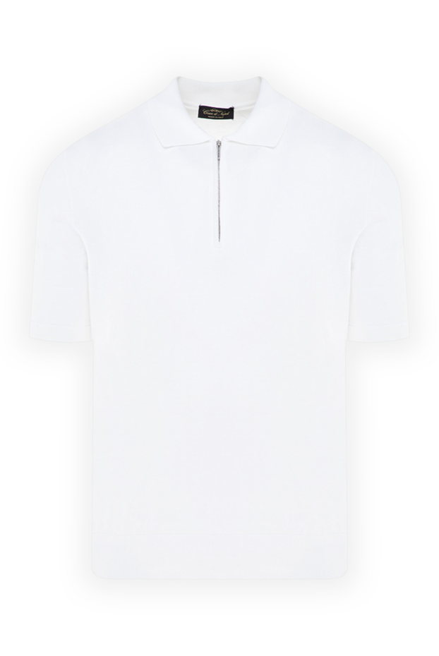 Cesare di Napoli man men's white cotton polo buy with prices and photos 176908 - photo 1