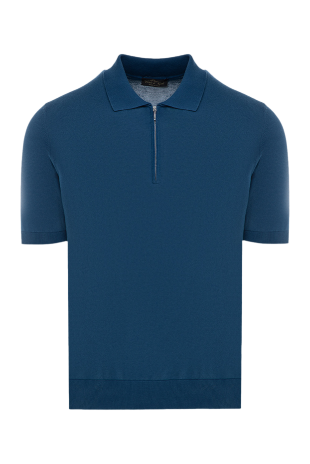 Cesare di Napoli man men's blue cotton polo buy with prices and photos 176910 - photo 1