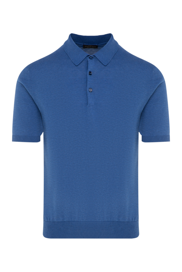 Cesare di Napoli man men's blue cotton polo buy with prices and photos 176915 - photo 1