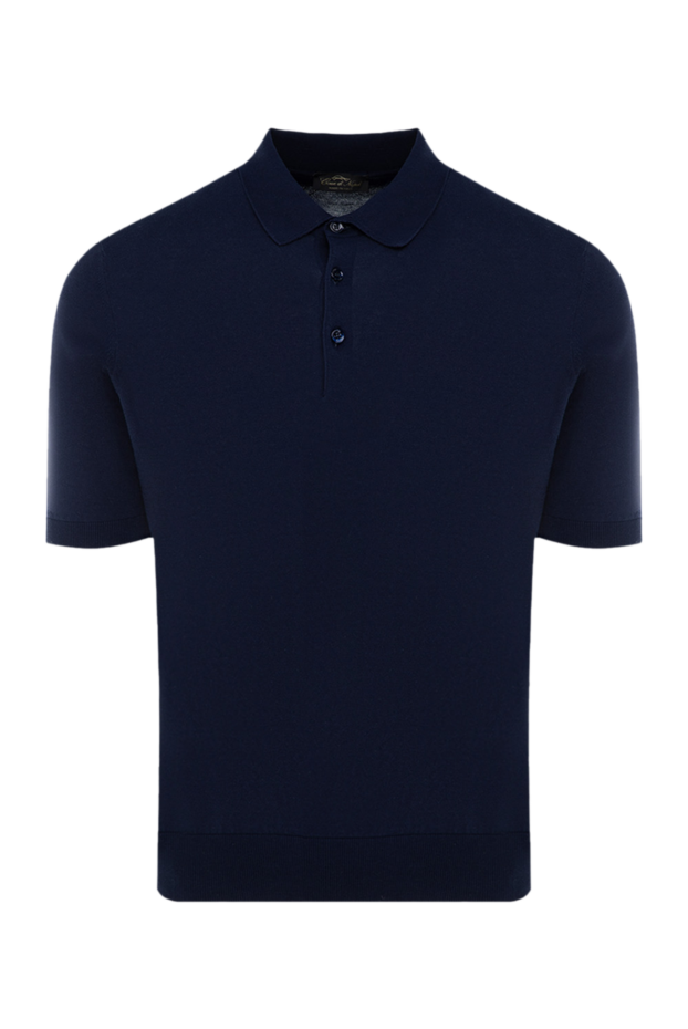 Cesare di Napoli man men's blue cotton polo buy with prices and photos 176918 - photo 1