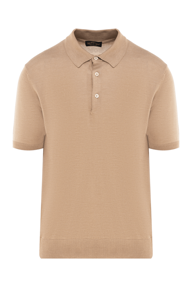 Cesare di Napoli man men's beige silk polo buy with prices and photos 176919 - photo 1