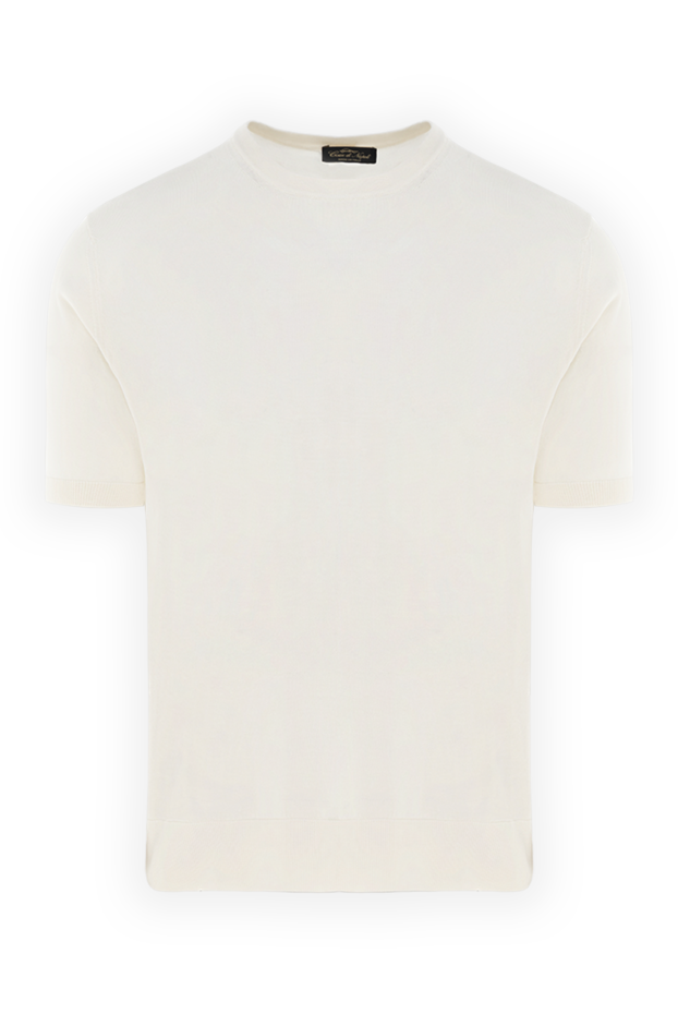 Cesare di Napoli man short sleeve silk jumper for men, white buy with prices and photos 176944 - photo 1