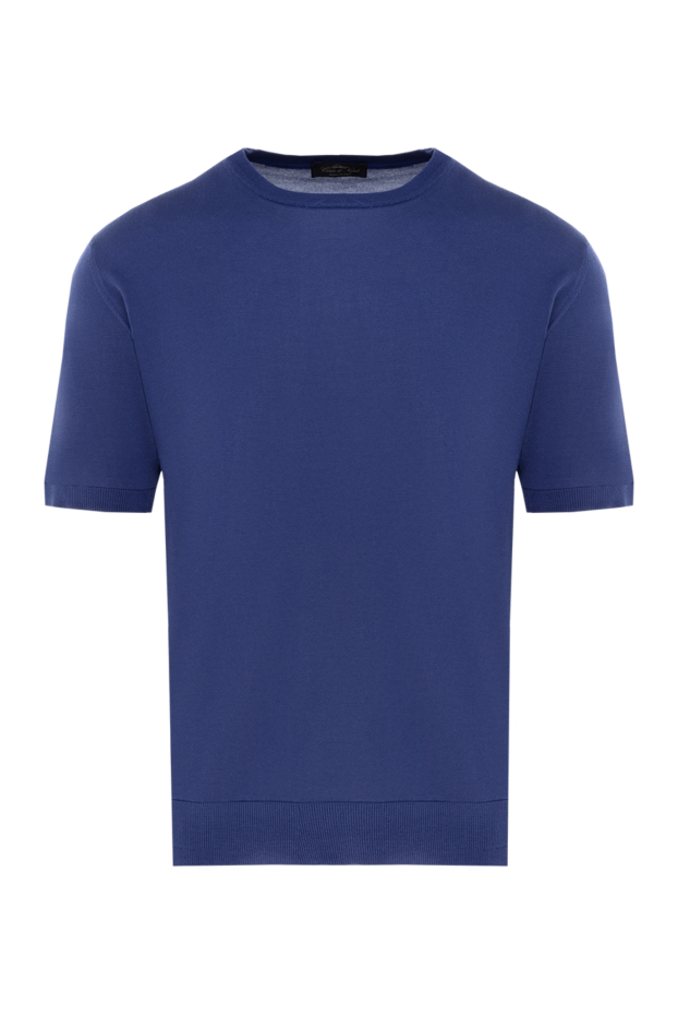 Cesare di Napoli man men's blue short sleeve silk jumper buy with prices and photos 176947 - photo 1