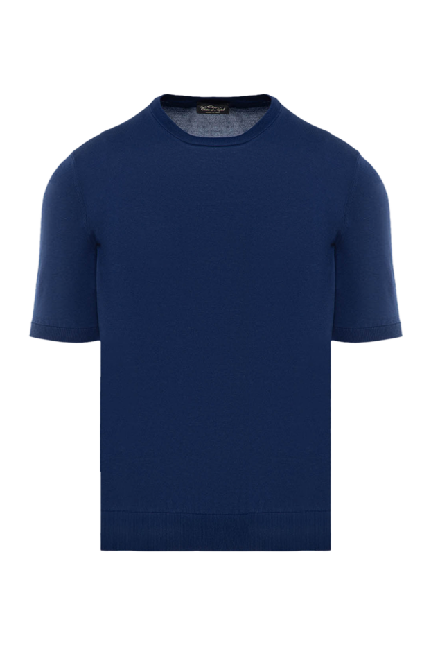 Cesare di Napoli man men's blue short sleeve cotton jumper buy with prices and photos 176959 - photo 1