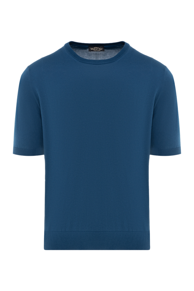 Cesare di Napoli man men's blue short sleeve cotton jumper buy with prices and photos 176963 - photo 1