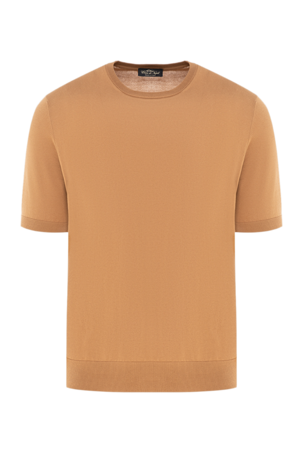 Cesare di Napoli a sand-colored knit jumper with a discreet design and short sleeves (markdown) 195681 - photo 1