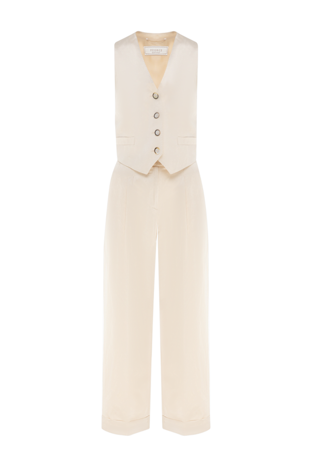 Peserico beige linen suit with buttoned vest women's beige 176968 - photo 1