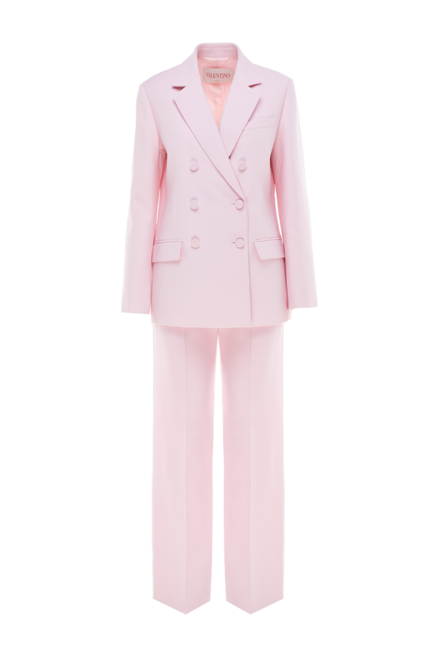 Valentino woman women's pink wool and silk suit with trousers buy with prices and photos 176969 - photo 1