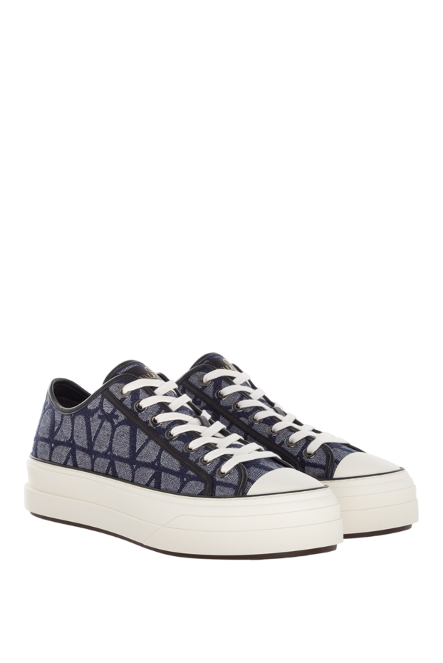 Valentino denim sneakers with logo on thick soles 176986 - photo 3