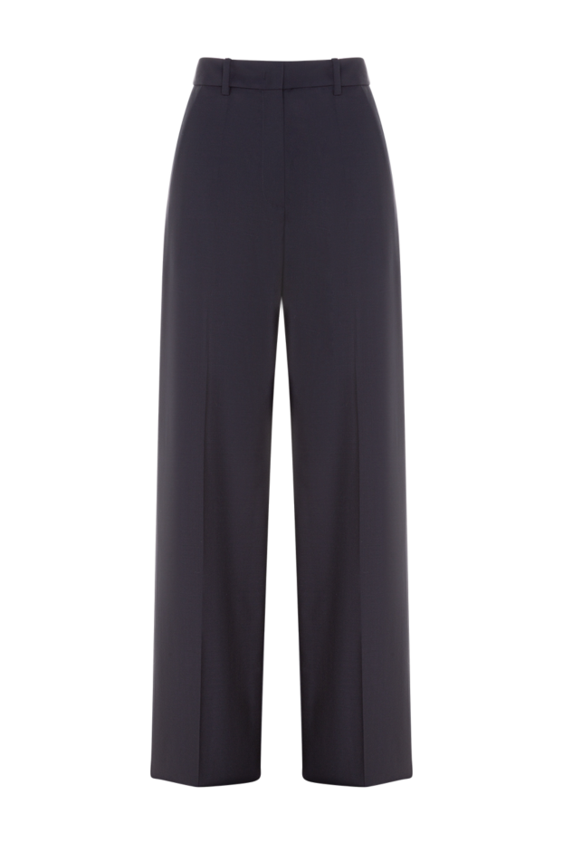 Valentino woman women's blue wool and mohair trousers buy with prices and photos 176993 - photo 1