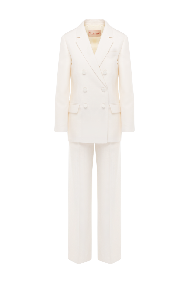 Valentino woman women's white wool and silk suit with trousers buy with prices and photos 176995 - photo 1