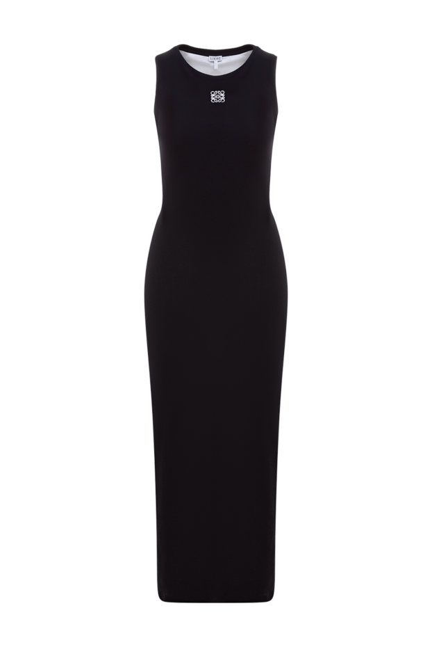 Loewe жіночі сукня трикотажна з бавовни та еластану чорна купити фото з цінами 177005 - фото 1