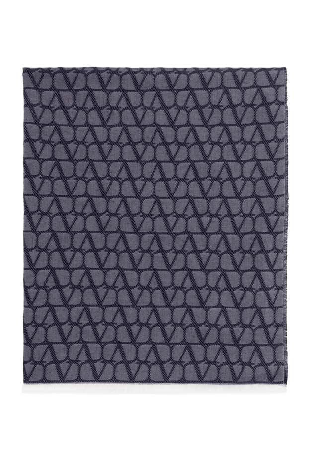 Valentino cotton silk cashmere scarf with geometric pattern 177028 - photo 1