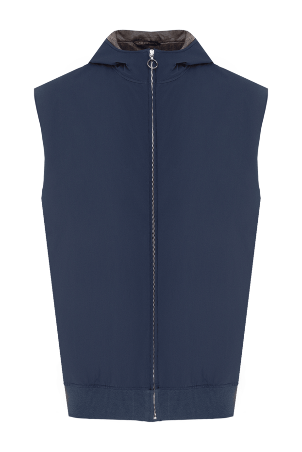 Seraphin man men's blue nylon and cashmere vest buy with prices and photos 177076 - photo 1