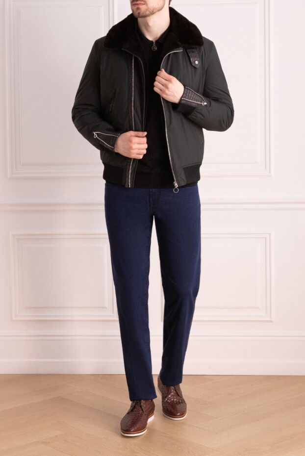 Seraphin man men's black nylon and fur jacket buy with prices and photos 177087 - photo 2