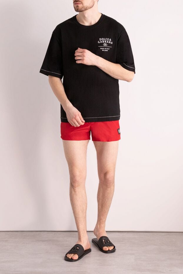 Dolce & Gabbana red polyester beach shorts for men 177097 - photo 2