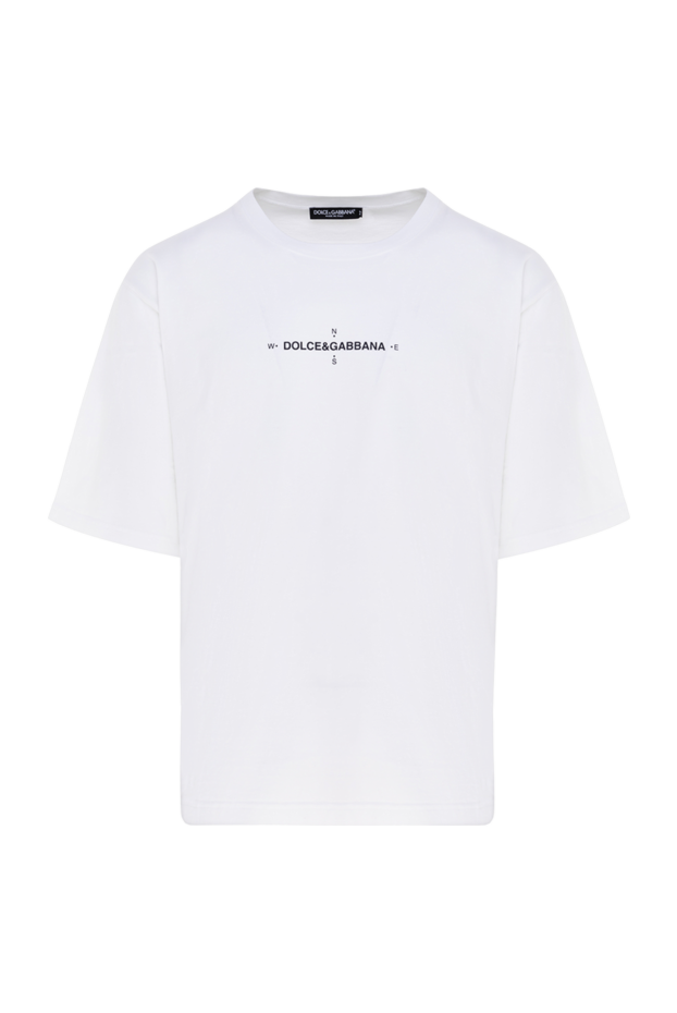 Dolce & Gabbana white cotton t-shirt with graphic design on the back 177106 - photo 1