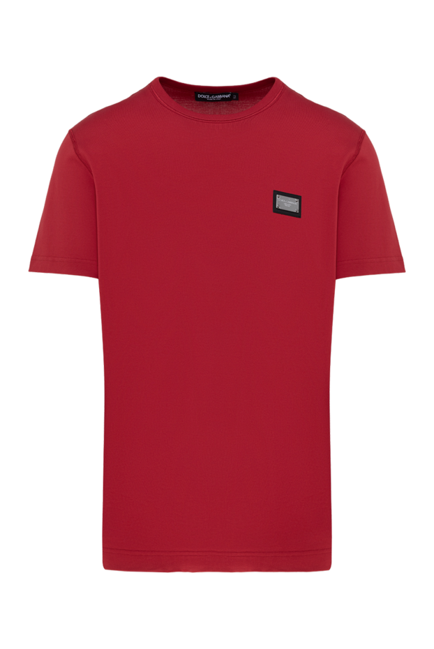 Dolce & Gabbana men's cotton t-shirt red 177107 - photo 1