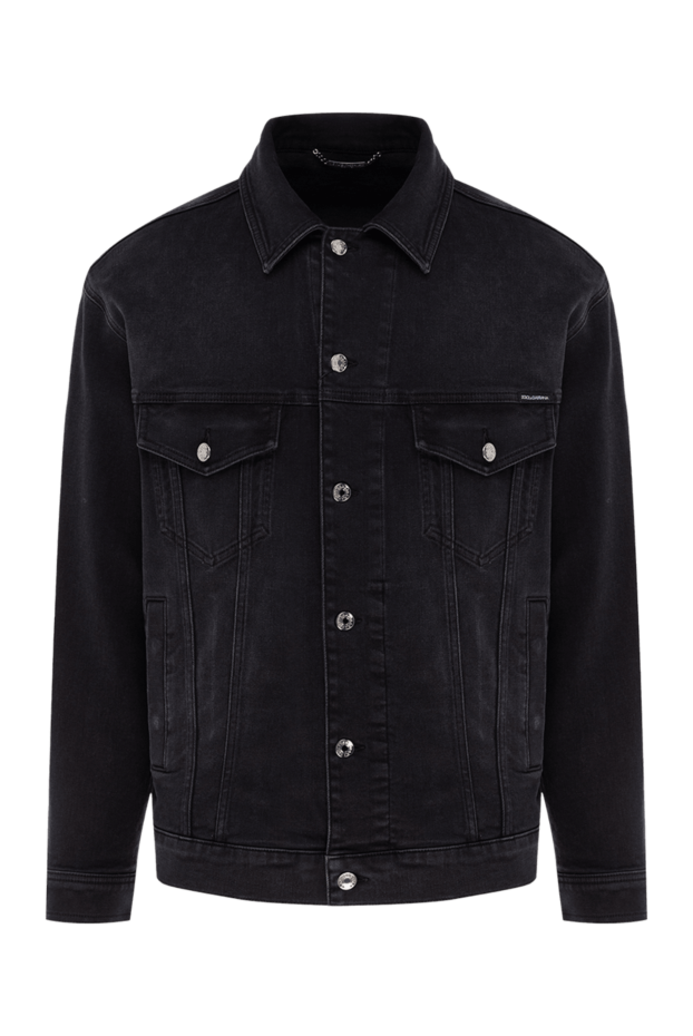 Dolce & Gabbana men's black denim jacket made of cotton and elastane 177110 - photo 1