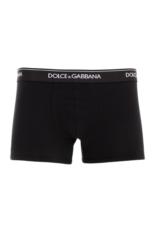 Dolce & Gabbana black cotton boxer shorts with a comfortable fit and logo 177118 - photo 1