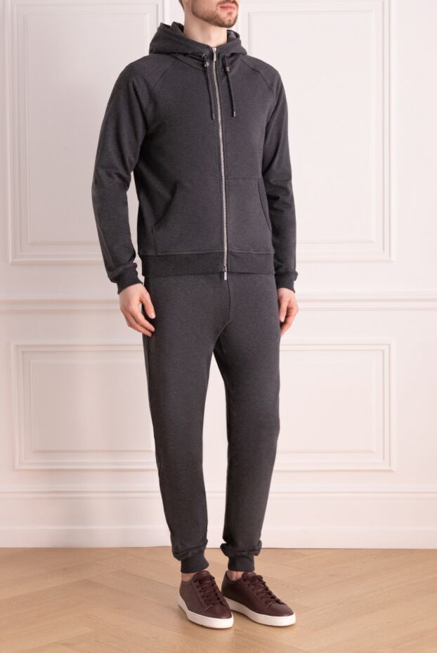 Moorer dark grey men's tracksuit made of soft jersey. 177148 - photo 3