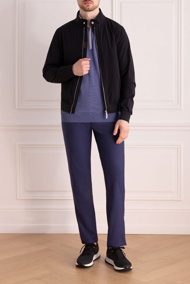 Moorer men's black bomber jacket made of smooth fabric with a slight matte sheen 177164 - photo 2
