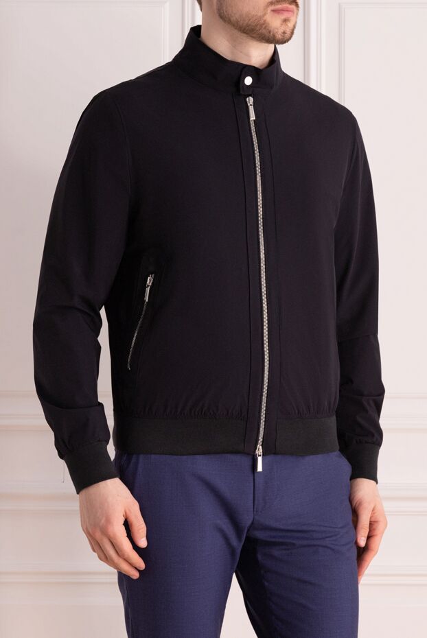 Moorer men's black bomber jacket made of smooth fabric with a slight matte sheen 177164 - photo 3