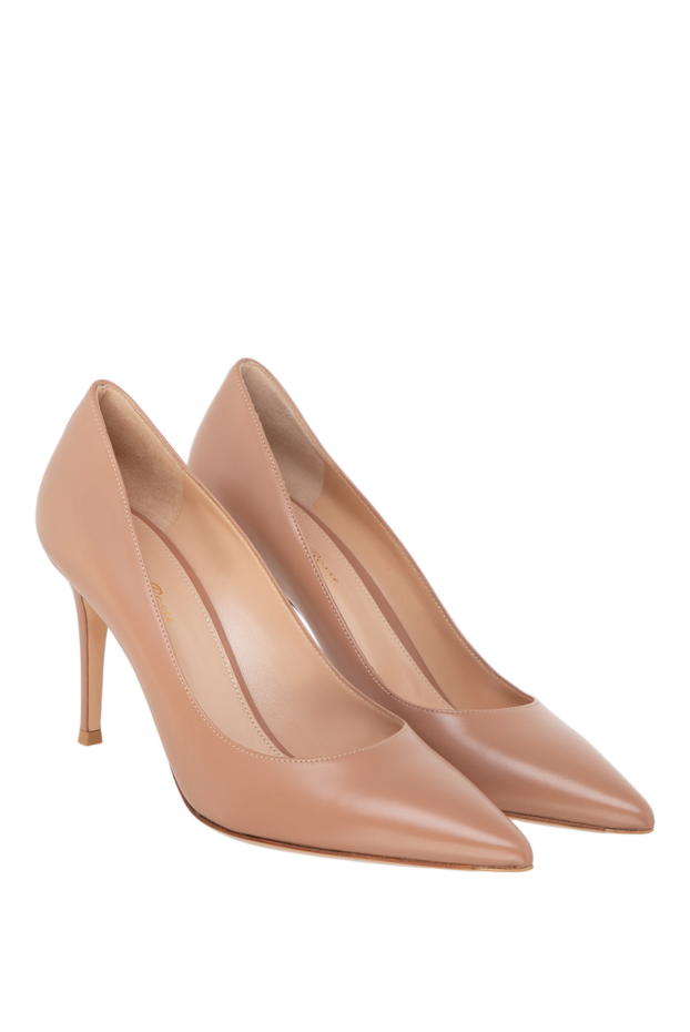 Gianvito Rossi elegant nude leather pointed toe shoes 177177 - photo 3