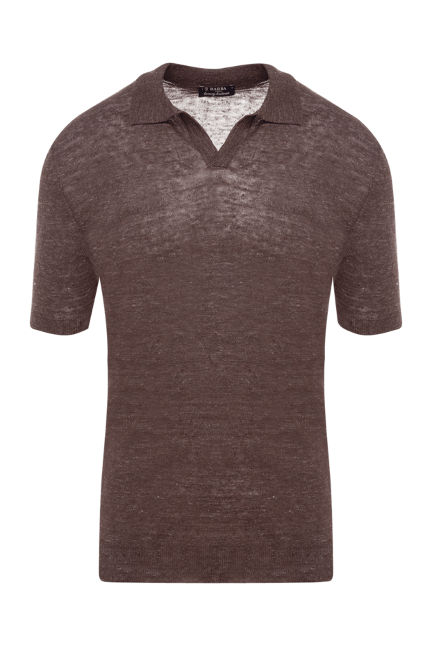 Barba Napoli man men's brown linen polo buy with prices and photos 177195 - photo 1