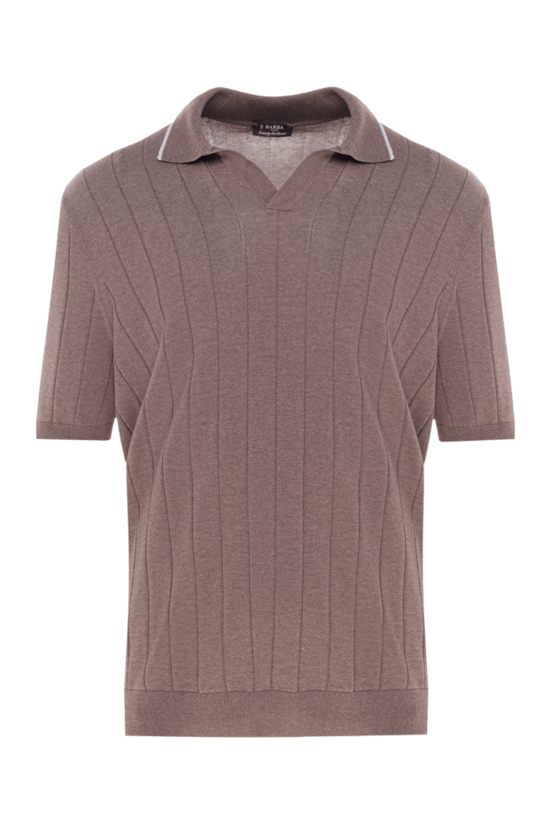 Barba Napoli man men's brown silk polo buy with prices and photos 177199 - photo 1