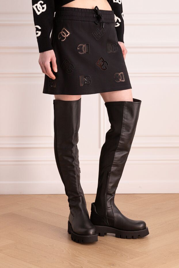 Dolce & Gabbana mini skirt made of cotton and polyester for women black 177211 - photo 3