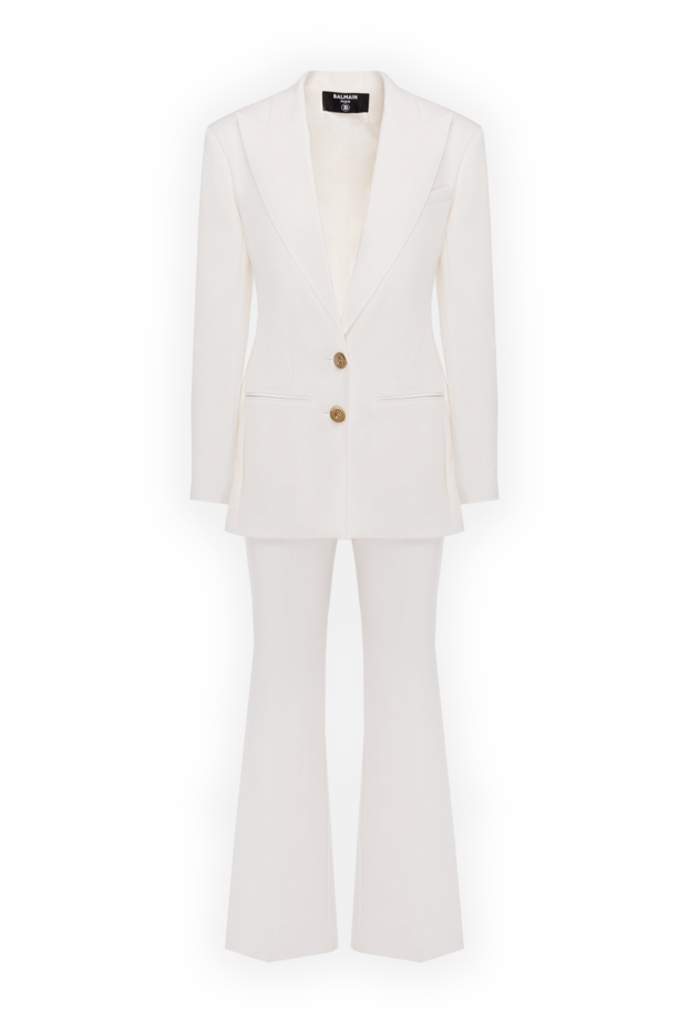 Balmain женские костюм брючный из вискозы и эластана женский белый купить с ценами и фото 177235 - фото 1