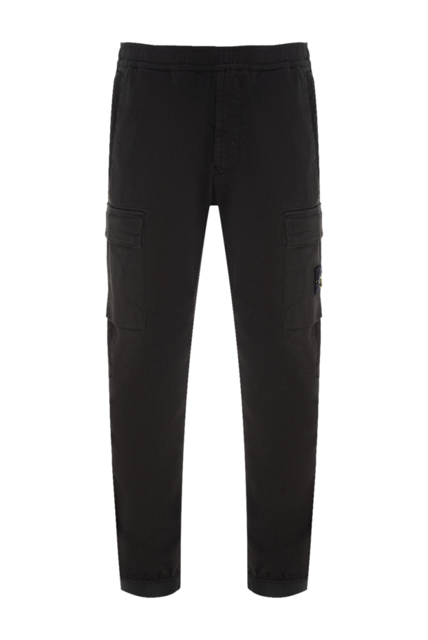 Stone Island man men's black cotton and elastane trousers buy with prices and photos 177256 - photo 1