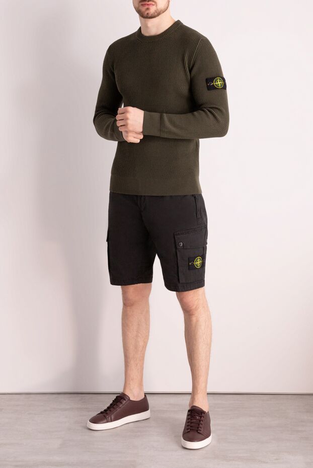 Stone Island man men's long sleeve wool jumper green buy with prices and photos 177258 - photo 2