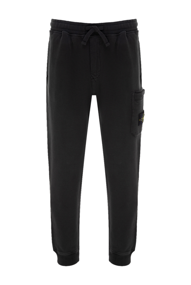 Stone Island man men's black cotton trousers buy with prices and photos 177260 - photo 1