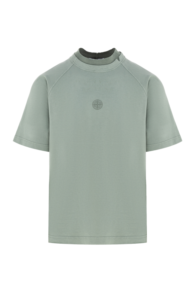 Stone Island man men's cotton t-shirt green buy with prices and photos 177266 - photo 1