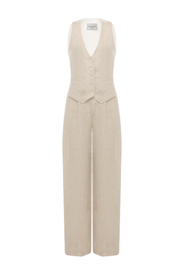 Forte dei Marmi Couture woman women's beige suit with linen trousers buy with prices and photos 177296 - photo 1