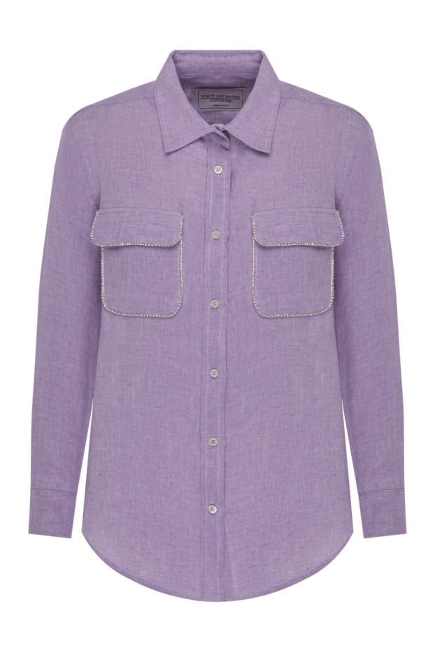 Forte dei Marmi Couture woman women's linen shirt purple buy with prices and photos 177299 - photo 1