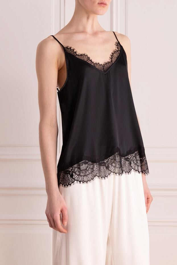 Max&Moi top made of silk and elastane for women black 177307 - photo 3
