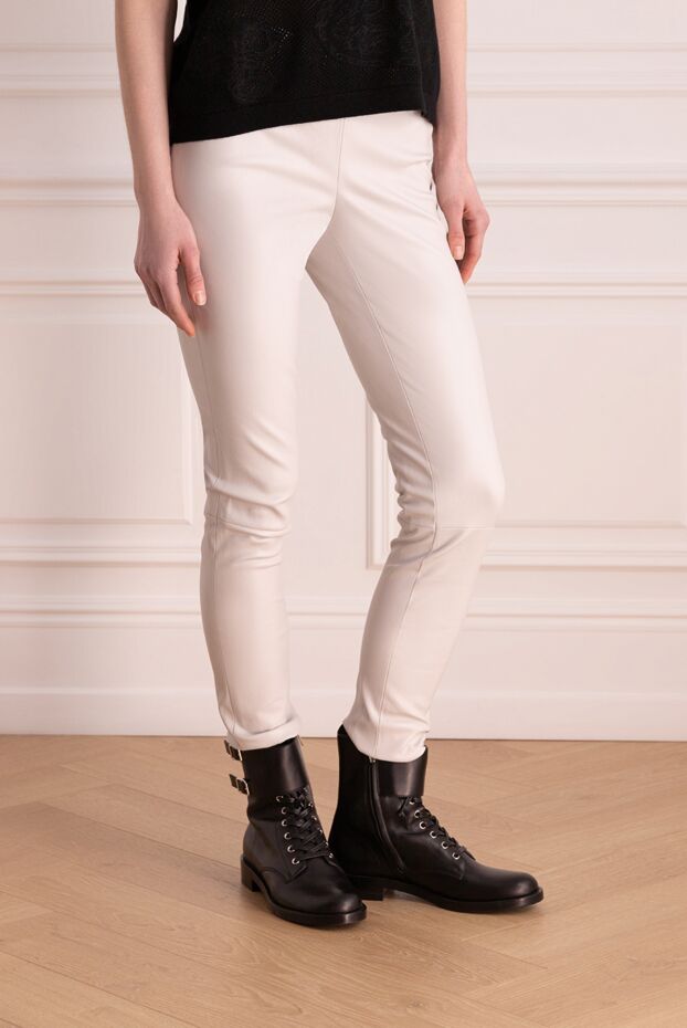 Max&Moi leggings made of genuine leather for women white 177311 - photo 3