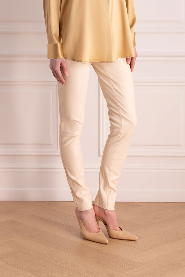 Max&Moi leggings made of polyester and genuine leather for women black 177312 - photo 3