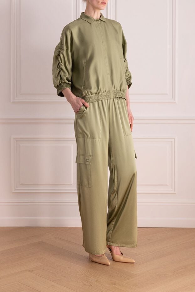 Max&Moi walking suit made of silk for women green 177320 - photo 3