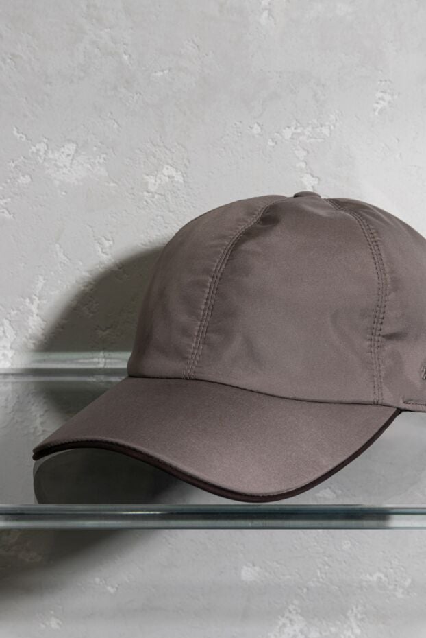 Baseball cap with contrast trim made of matte fabric - photo 2