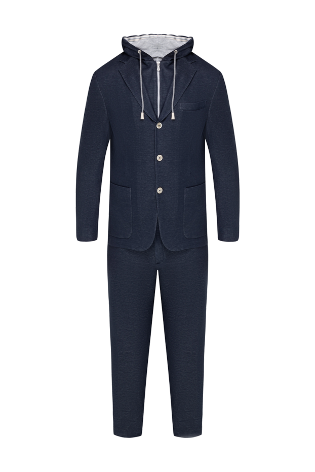 Eleventy men's walking suit made of cotton and cashmere blue 177505 - photo 1