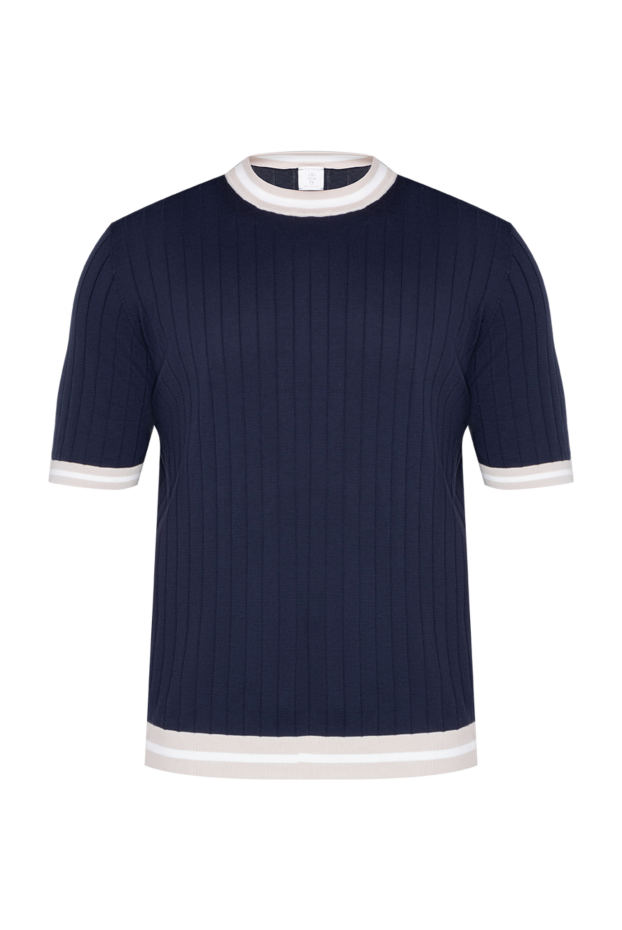 Eleventy cotton short sleeve jumper for men blue 177545 - photo 1