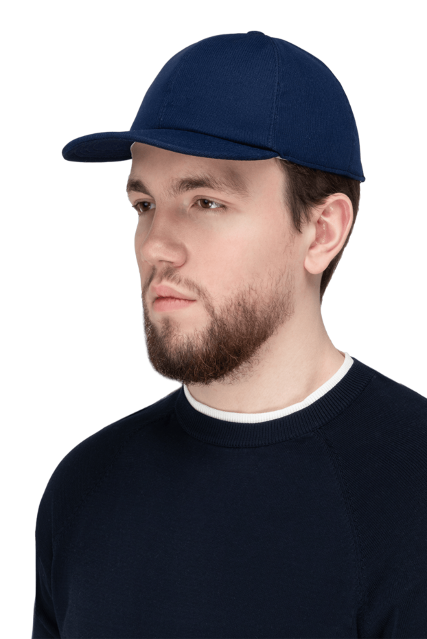 Eleventy cap made of cotton men's blue 177550 - photo 2