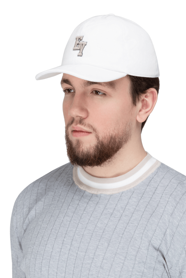 Eleventy men's gray cotton cap with embroidered logo 177552 - photo 2