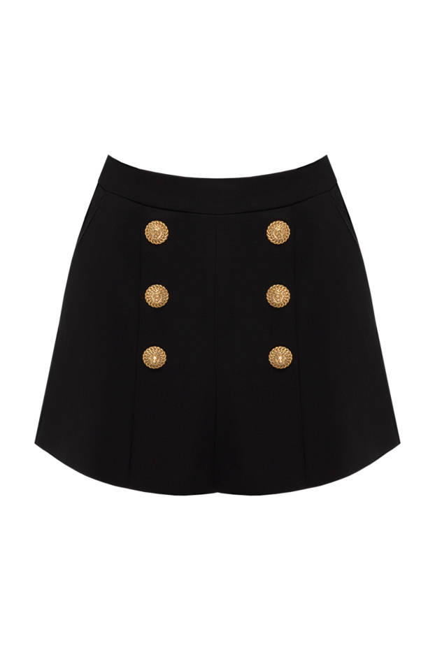 Balmain woman women's black viscose and elastane shorts buy with prices and photos 177565 - photo 1