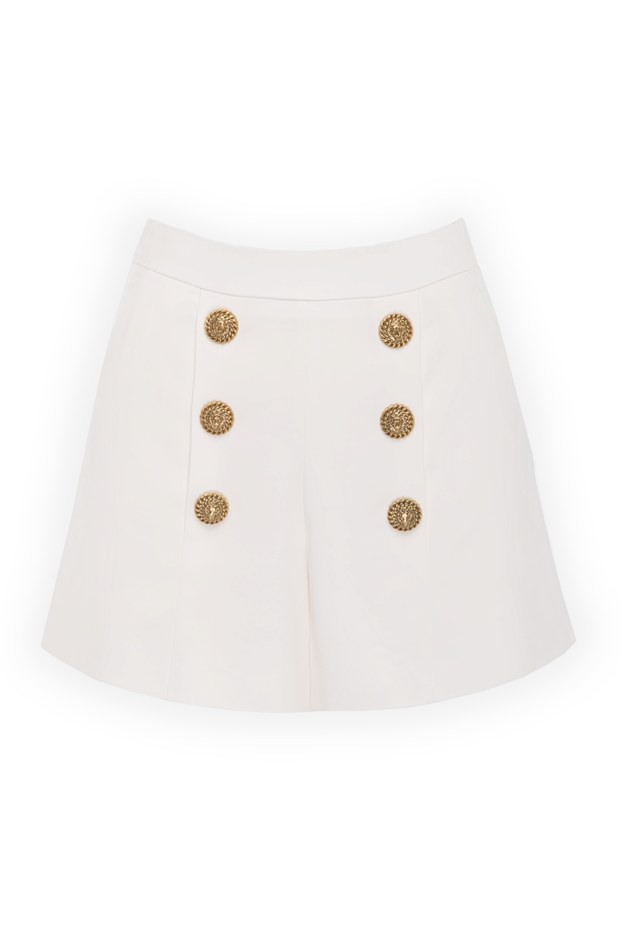 Balmain шорти з віскози та еластану жіночі білі 177566 - фото 1
